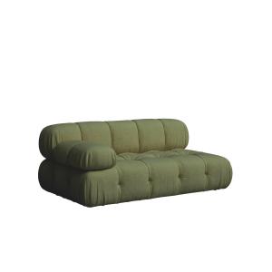 Sofá verde con chaise longue izquierdo 165 x 99 cm