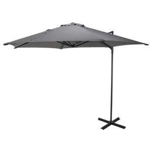 Sombrilla colgante de polièster gris 270x270x234cm