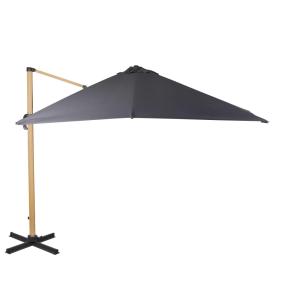 Sombrilla con brazo lateral 3 x 3m de aluminio efecto mader…