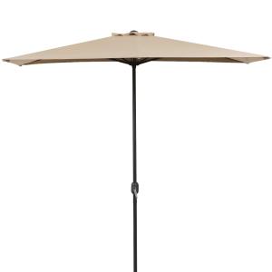 Sombrilla de jardín 230x130x245 cm beige