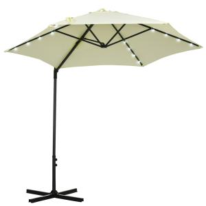 Sombrilla de jardín 256x256x248 cm beige
