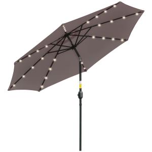 Sombrilla de jardín 265x265x233 cm gris