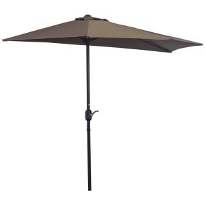 Sombrilla de jardín 269x138x236 cm café