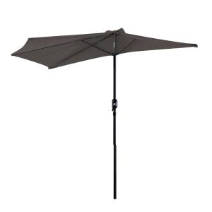 Sombrilla de jardín 269x138x236 cm gris