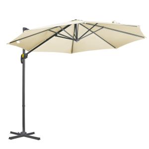 Sombrilla de jardín 294x294x248 cm crema