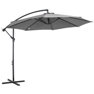 Sombrilla de jardín 295x295x245 cm gris