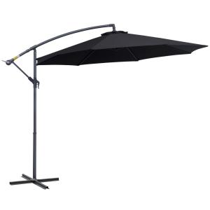 Sombrilla de jardín 295x295x250 cm negro