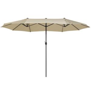 Sombrilla de jardín 460 cm beige