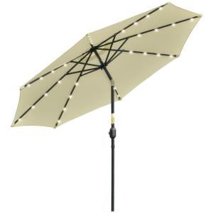 Sombrilla de jardín beige 265 x 265 x 233 cm