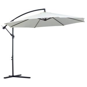 Sombrilla de jardín beige 295 x 295 x 245 cm