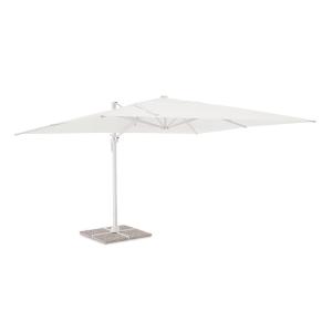 Sombrilla de jardín de aluminio blanco de 3x4