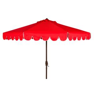 Sombrilla de metal rojo