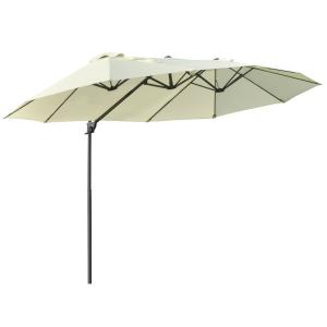 Sombrilla doble 270x440x250cm crema