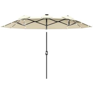 Sombrilla doble 280x146x227 cm beige