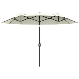 Sombrilla doble 295x152x222 cm beige