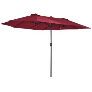 Sombrilla Doble 460x270x240 cm color Rojo