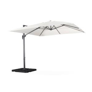 Sombrilla jardin, parasol excentrico cuadrado, crudo, 300x3…
