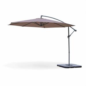 Sombrilla jardin, parasol redondo, marron, ø350cm