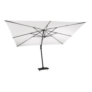 Sombrilla offset 4x3 m lona aluminio negro