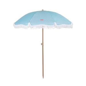 Sombrilla rayas grande poliéster 210x180cm azul