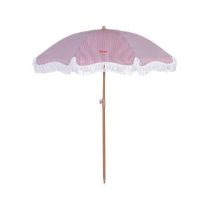 Sombrilla rayas grande poliéster 210x180cm granate