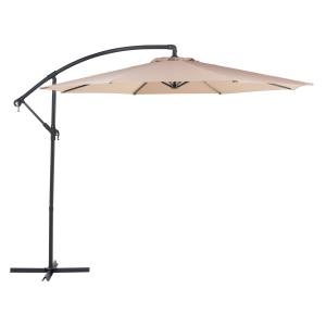 Sombrilla voladiza de poliéster beige arena negro 300 cm ii