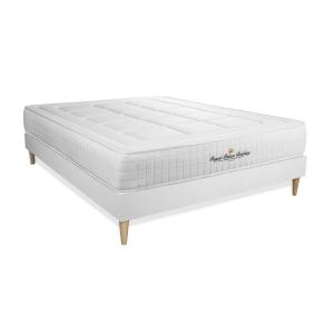 Somier blanco   colchón con espuma viscoelástica 150 x 190