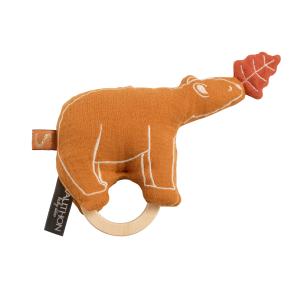 Sonajero oso con anilla de madera