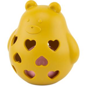 Sonajero oso de silicona amarillo