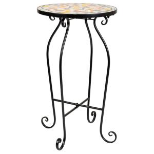Soporte de mosaico y forja negro d35x60