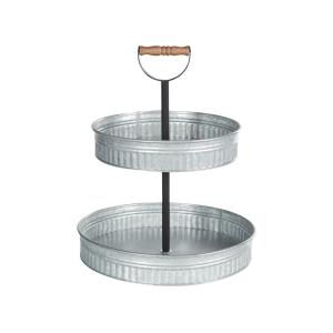 Soporte para tartas de 2 pisos  Plateado