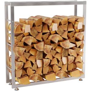 Soporte para troncos de madera en acero inoxidable acero in…