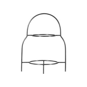 Soporte plano de acero inoxidable gris