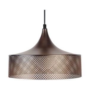 Suspensión campana metal Alt. 80 cm  pantalla bronze