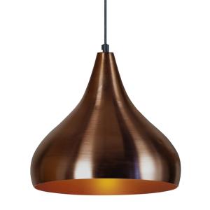 Suspensión campana metal pantalla bronze y cobre