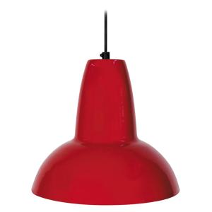 Suspensión campana metal pantalla rojo