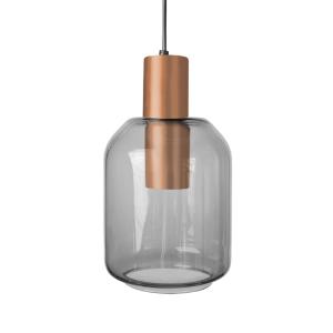 Suspension cilindro metal cobre pantalla gris