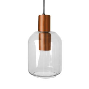 Suspension cilindro metal cobre pantalla transparente