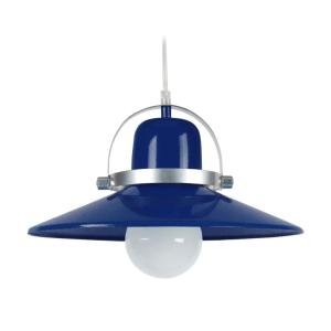 Suspensión cono  metal Alt. 80 cm  pantalla azul