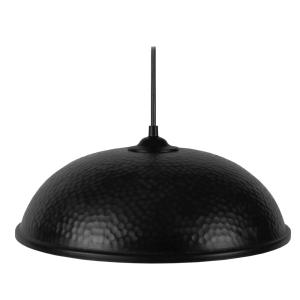 Suspensión cúpula metal Alt. 70 cm  pantalla negro