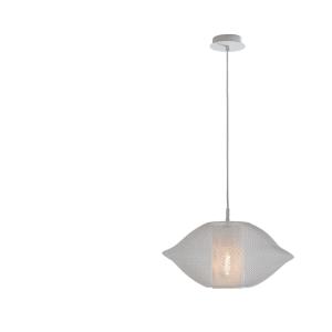 Suspensión de malla metálica blanca con cable textil de 40…