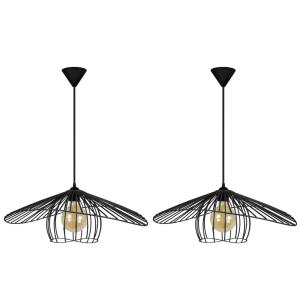 Suspensión fil lot3metal Alt.80cm negro ;Pantalla:  negro