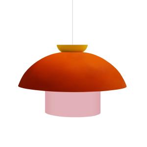 Suspensión irregular metal multicolor pantalla naranja