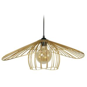 Suspensión irregular metal negro pantalla dorado