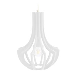 Suspensión madera Alt.107cm blanco ;Pantalla:   blanco
