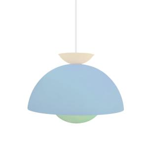 Suspensión metal Alt.110cm azul ,blanco  ;Pantalla:  azul