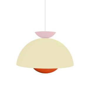 Suspensión metal Alt.110cm beige,blanco  ;Pantalla:  beige