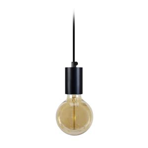 Suspensión metal Alt.150cm negro ;Pantalla:  bombilla