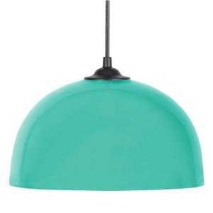 Suspensión  metal Alt.70cm negro ;Pantalla:  turquesa