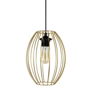 Suspensión metal  Alt.85cm negro ;Pantalla:  dorado